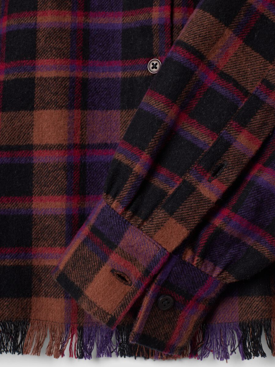 Camicia multicolor a quadri in puro cotone regular fit_1