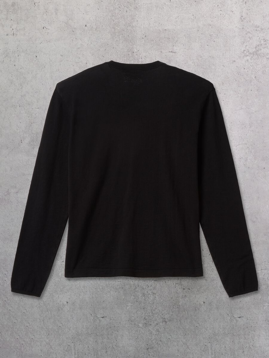 Black Knit Long-Sleeve T-Shirt_6