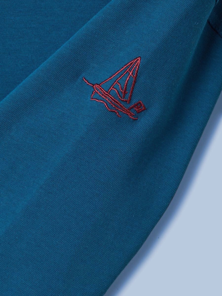 ALTAVIA SAILING blue long-sleeve polo shirt in pure cotton_5