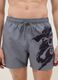 Grey Swim Boxer Shorts with One Piece Print_1
