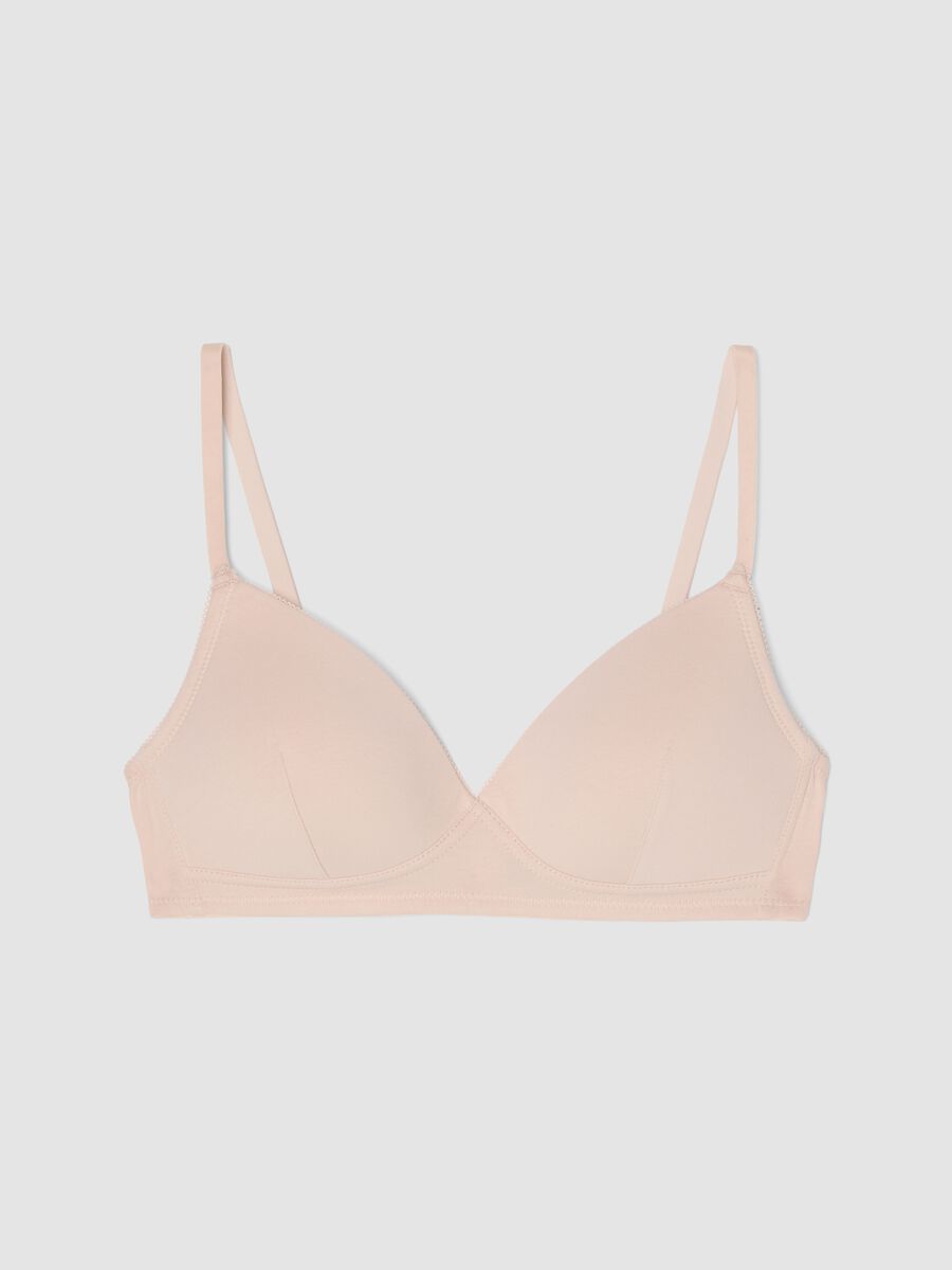 Pink Stretch Cotton Padded Bra_4
