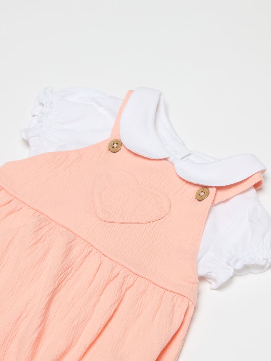 T-shirt and romper suit set in organic cotton_2