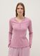 Pink pure cotton nightshirt regular fit with serafino collar_0