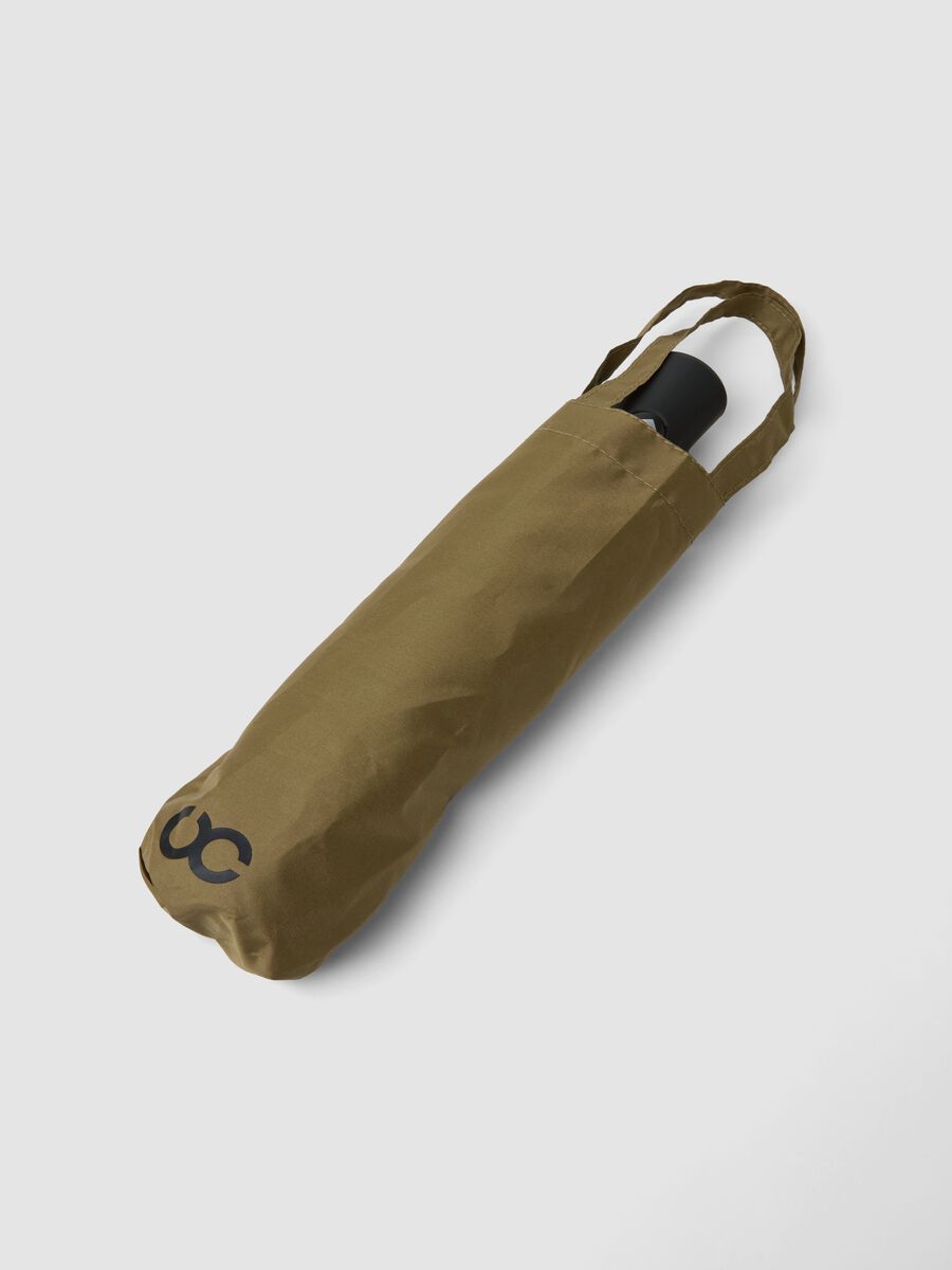 Olive green folding umbrella with sleeve_0