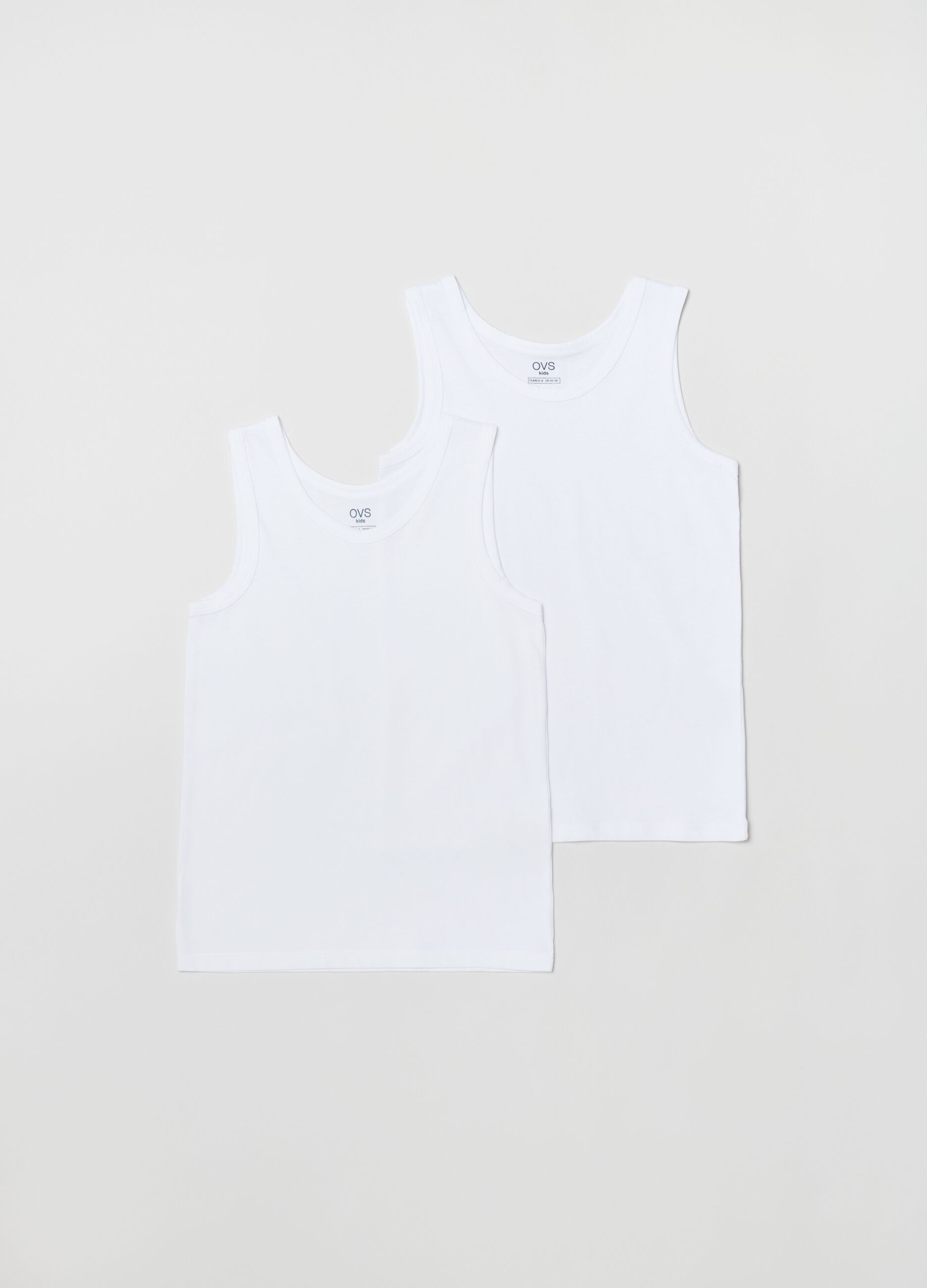 Two-pack racerback vests in cotton_0