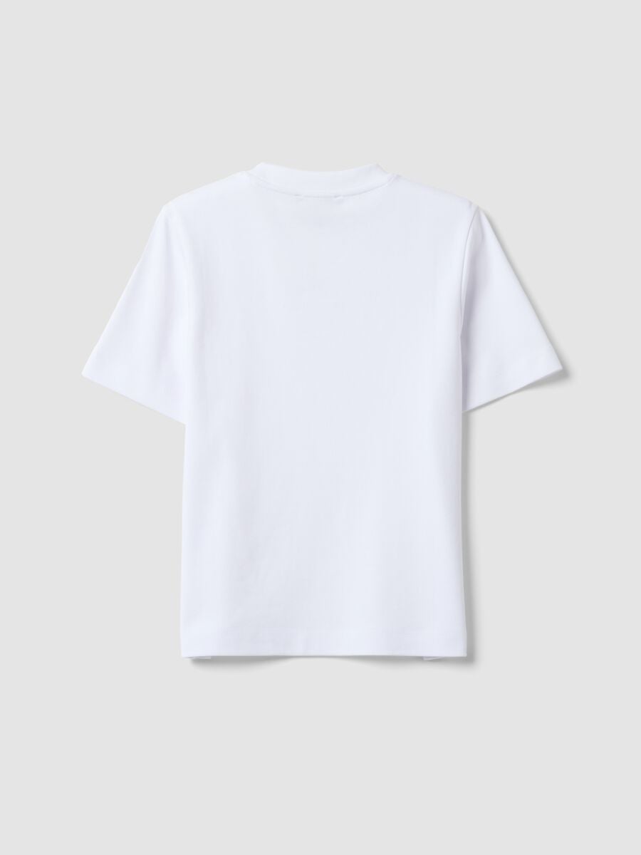 White relaxed-fit pure cotton short-sleeve T-shirt_5