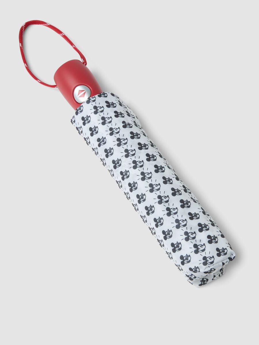 Multicolour umbrella with Mickey Mouse prints and red handle_1