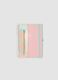 Pink spiral notebook and pen set_0