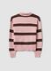 Pink striped viscose-blend polo-collar jumper, regular fit_2