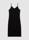 Black midi dress with spaghetti straps_4