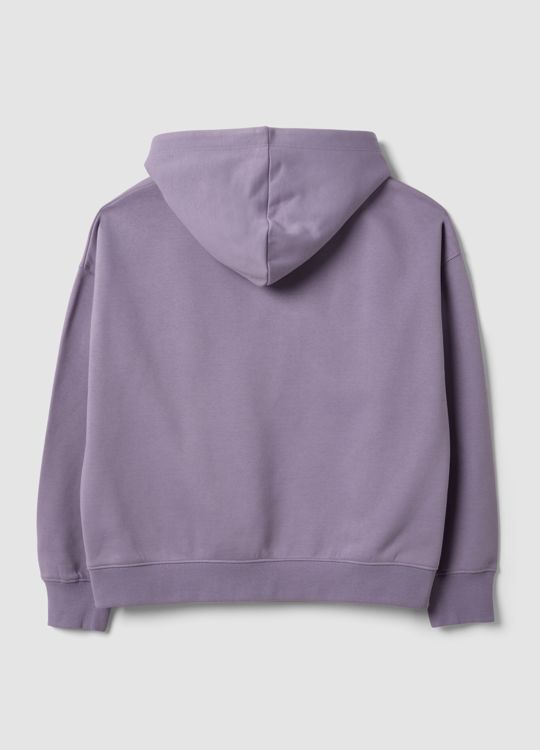 Purple cotton-blend regular-fit hoodie