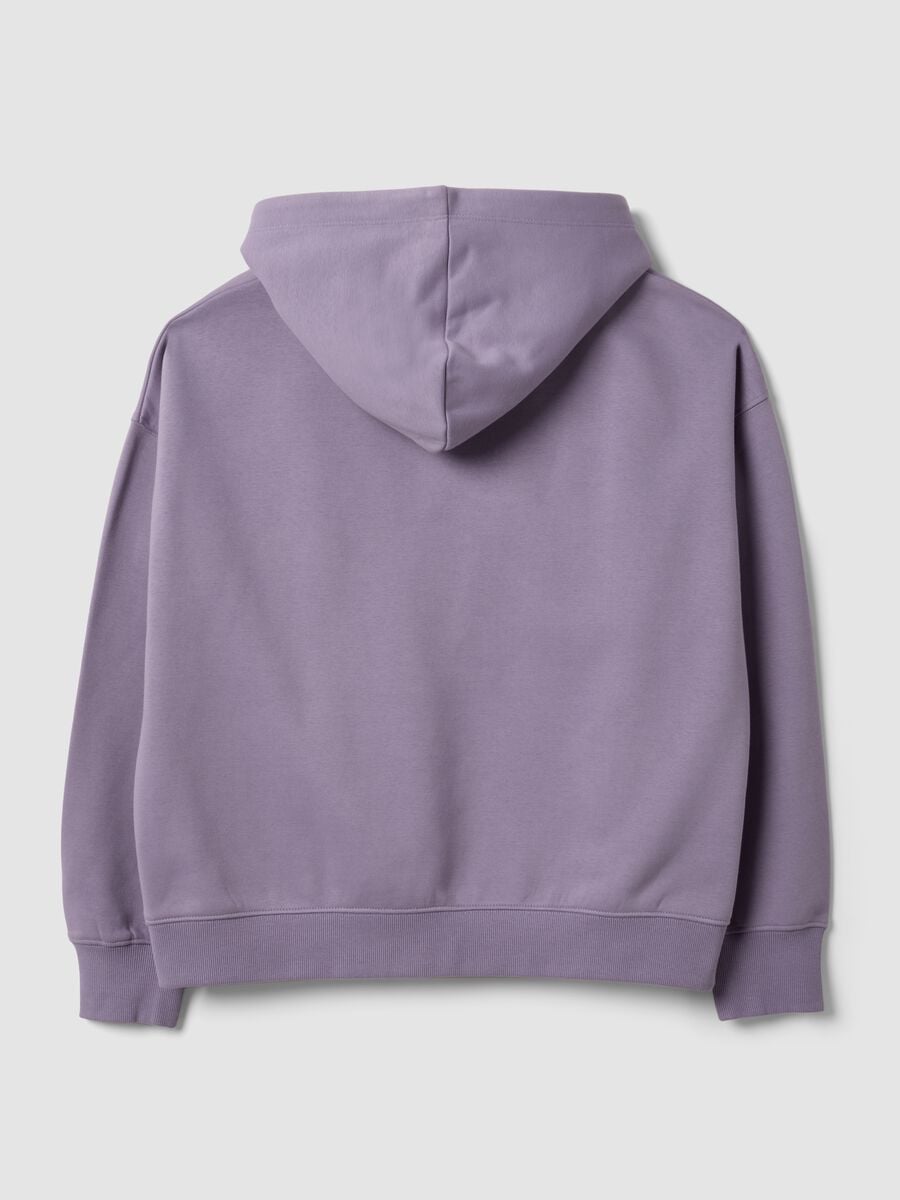 Purple cotton-blend regular-fit hoodie_1