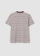 T-shirt multicolor &agrave;s riscas de corte relaxed em algod&atilde;o puro com bordado no peito_1
