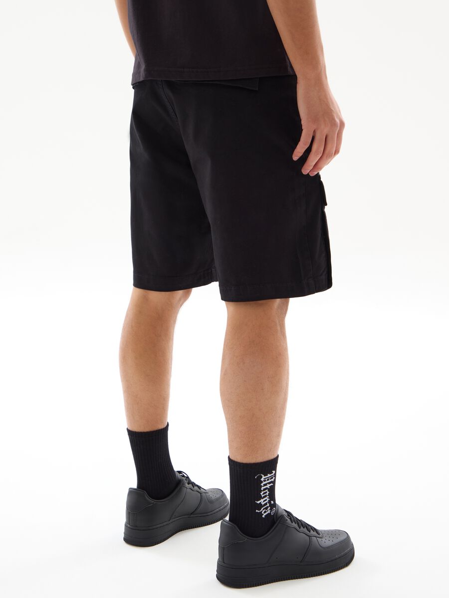 UTOPJA FOR THE SEA BEYOND cargo Bermuda shorts with logo embroidery_2
