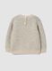 Beiges Stretch-Jerseyshirt mit Rundhalsausschnitt_1