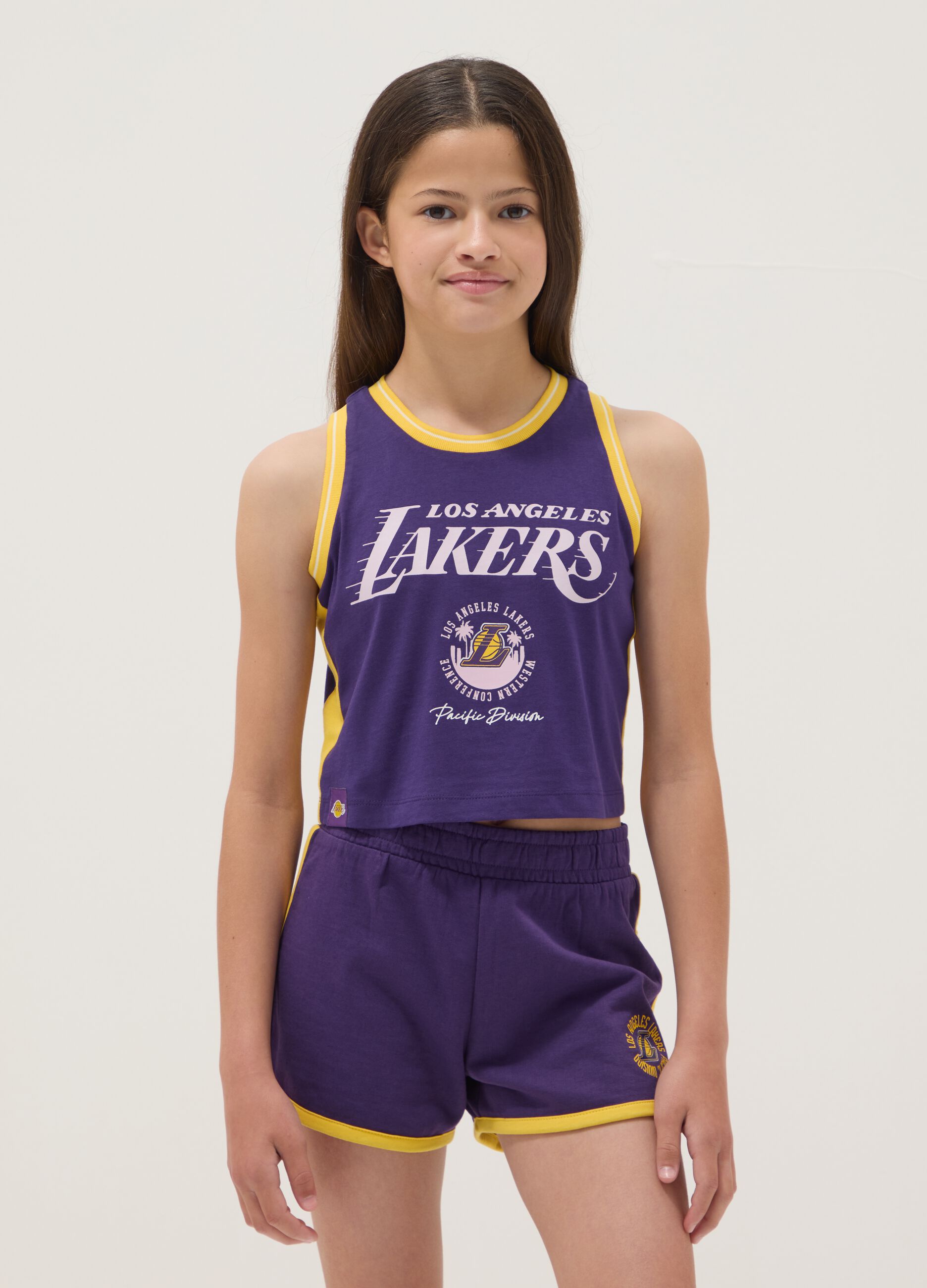 Purple pure cotton tank top