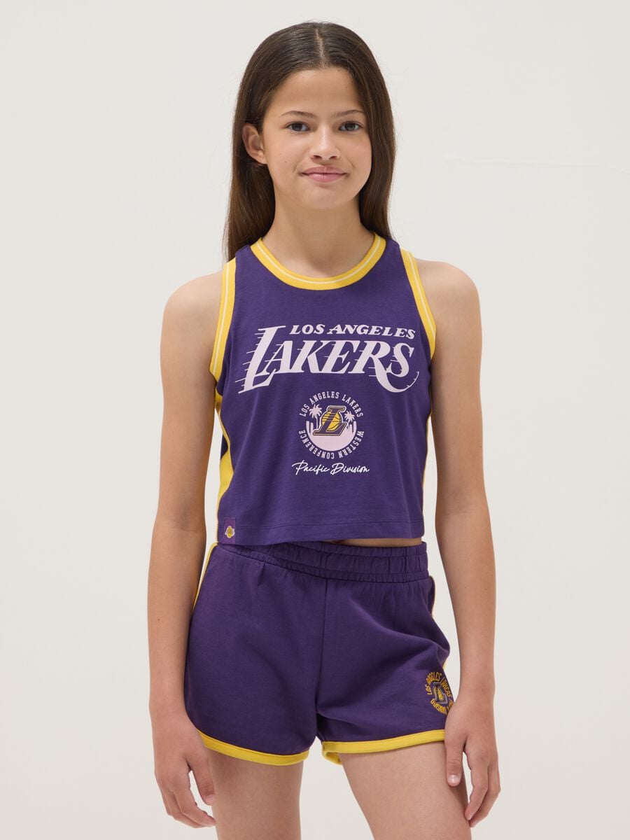 Lila Tanktop aus reiner Baumwolle_0