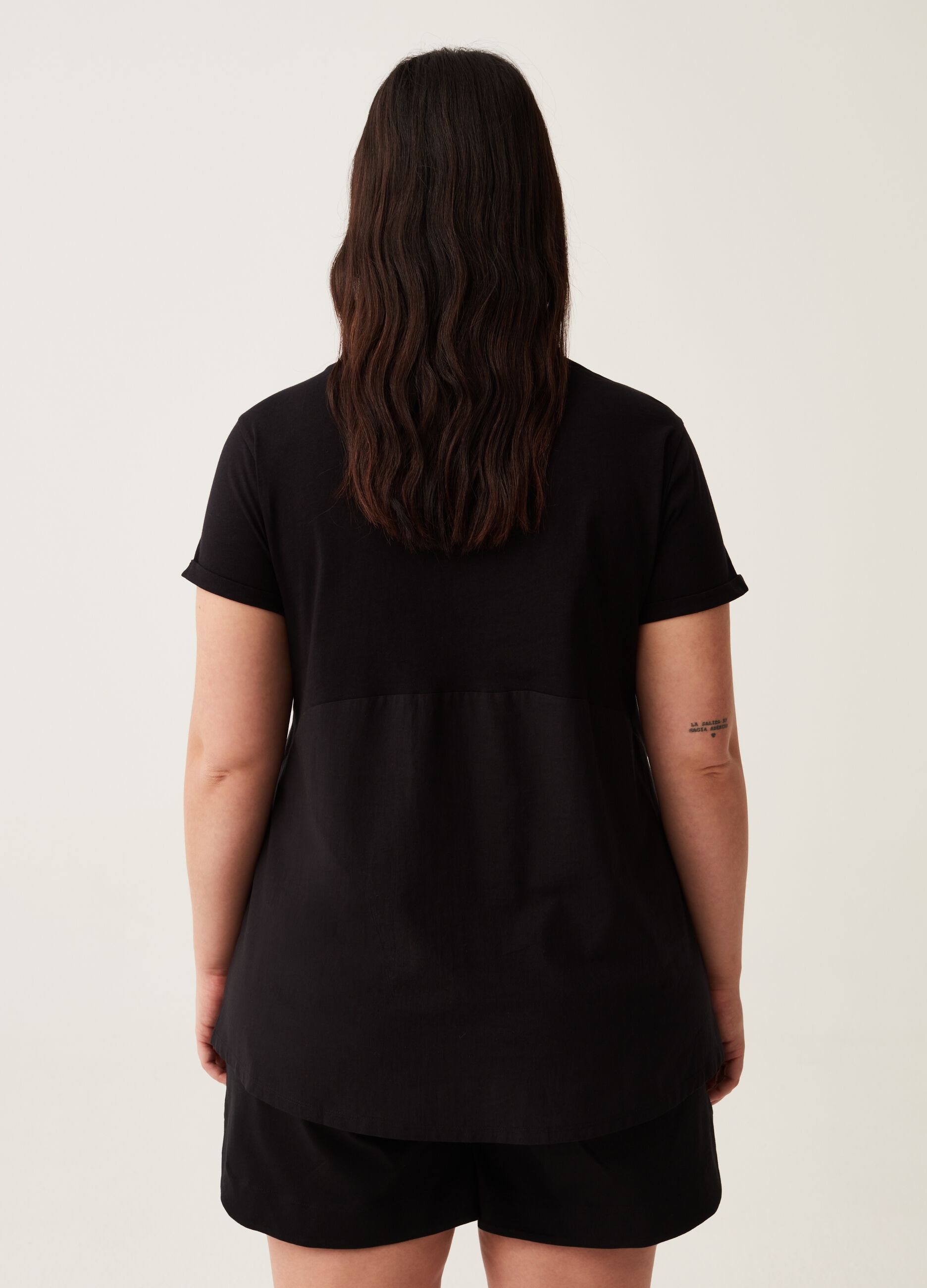 MYA Curvy T-shirt in jersey with insert