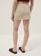 Beige cotton-blend mini skirt with floral lace_2