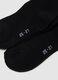 Children's long cotton blend socks tripack in black_1