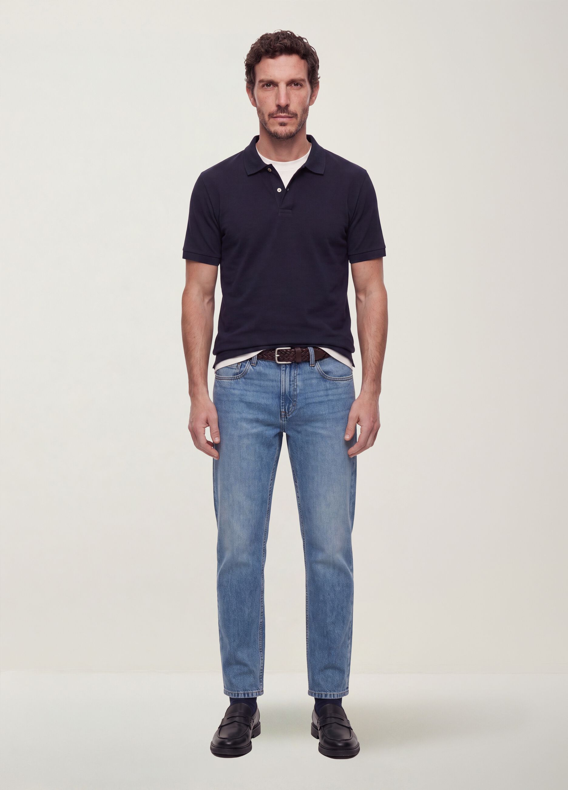Regular-Fit Denim-Jeans aus reiner Baumwolle