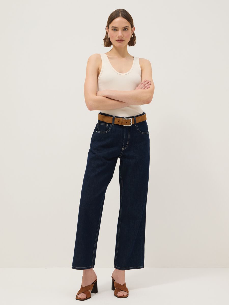Pure cotton blue baggy fit jeans_0