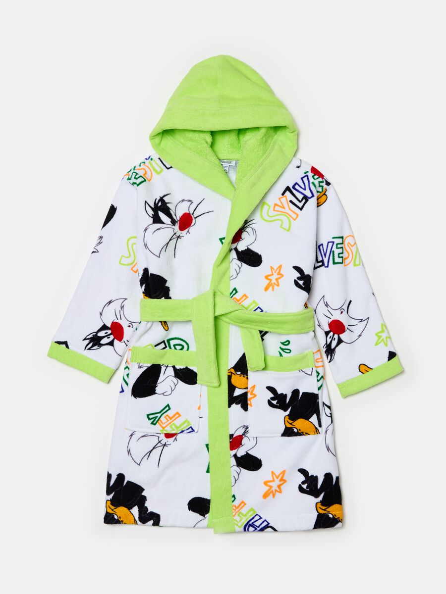 Bathrobe with Sylvester Cat and Daffy Duck_0