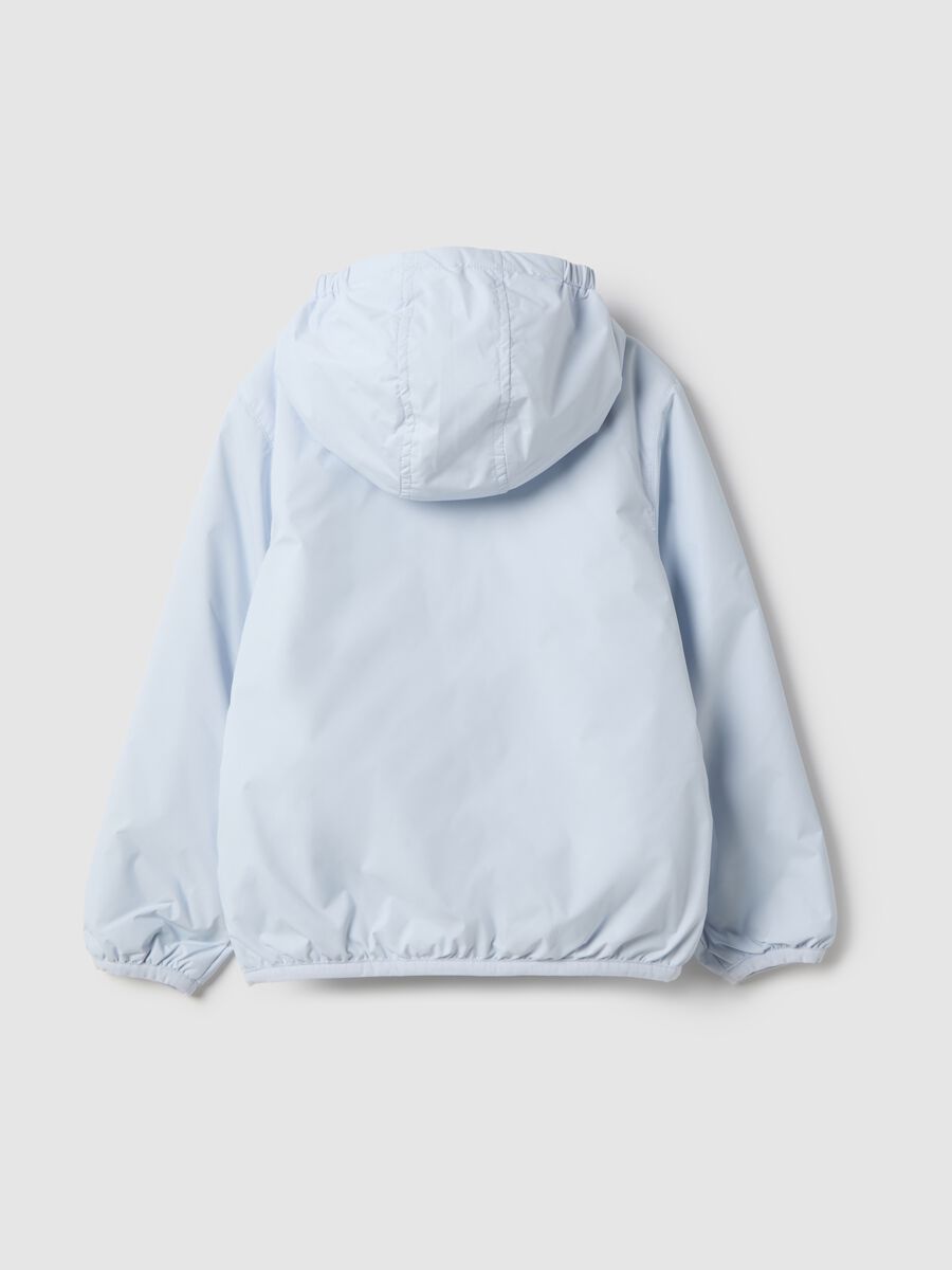 Kinder-regenjacke blau, regular fit mit Kapuze_1