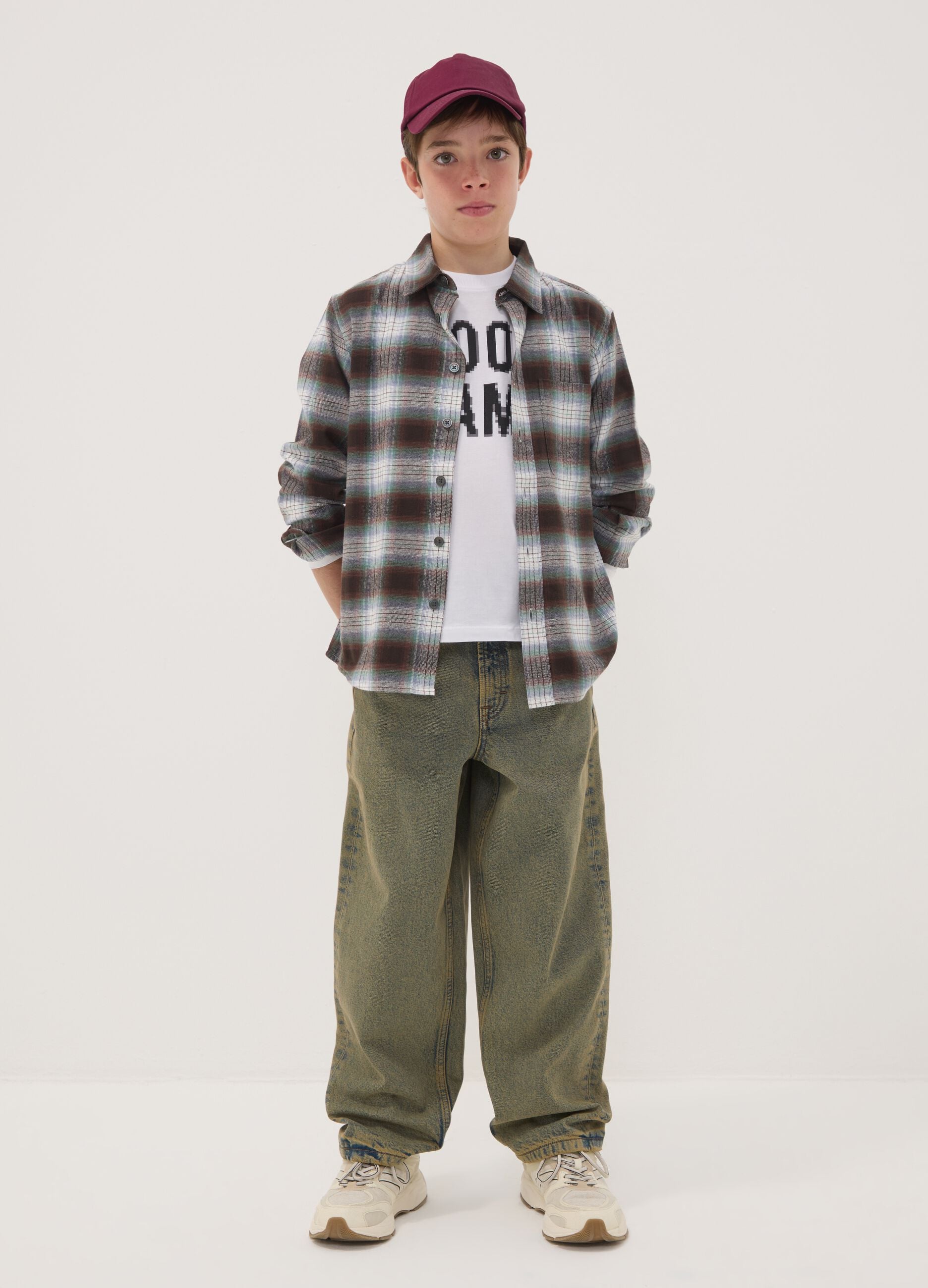 Pure cotton denim jeans, skater fit