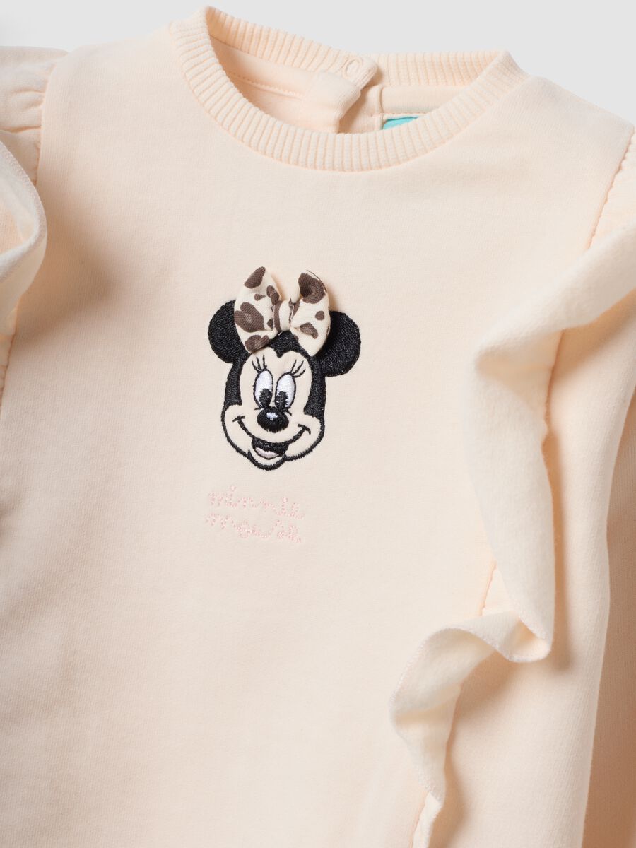 Completo multicolor in puro cotone organico con ricamo Minnie_3