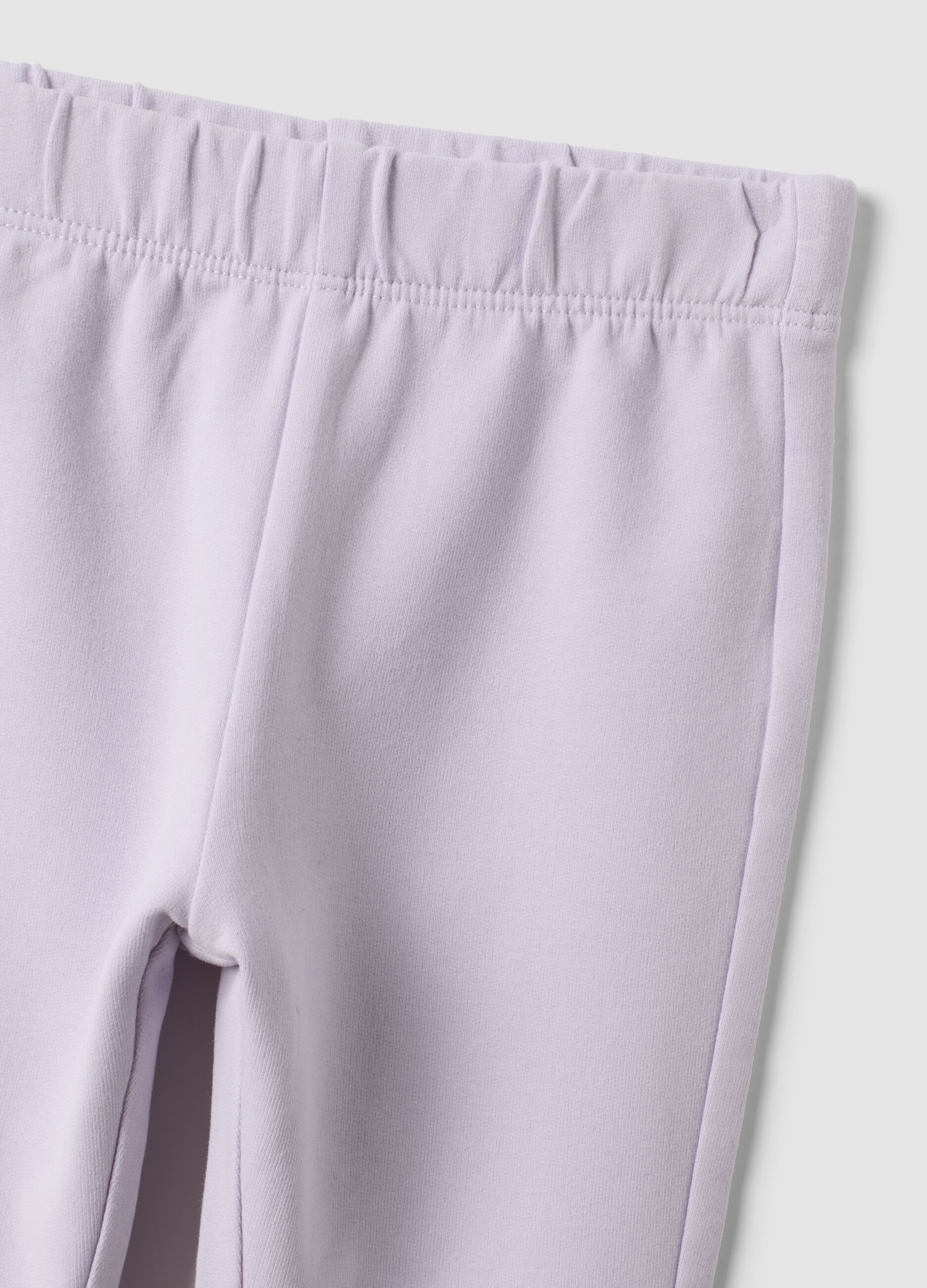 Pink pure cotton set with crew-neck sweatshirt