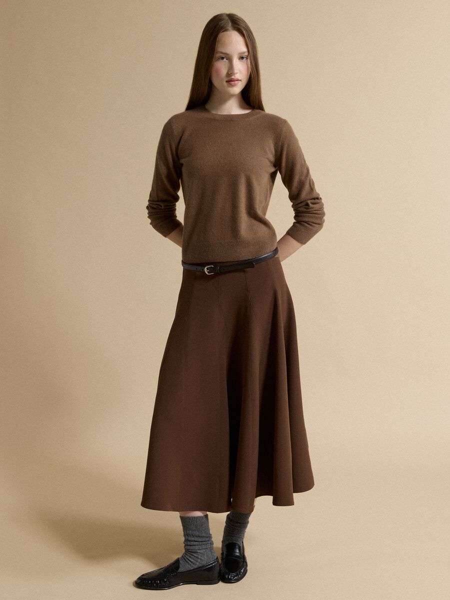 Brown pure cashmere crew-neck jumper_2