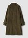 Cappotto lungo verde in puro cotone a righe_1