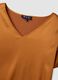 Braune Satinbluse aus Stretchmaterial mit V-Ausschnitt, Regular Fit_6