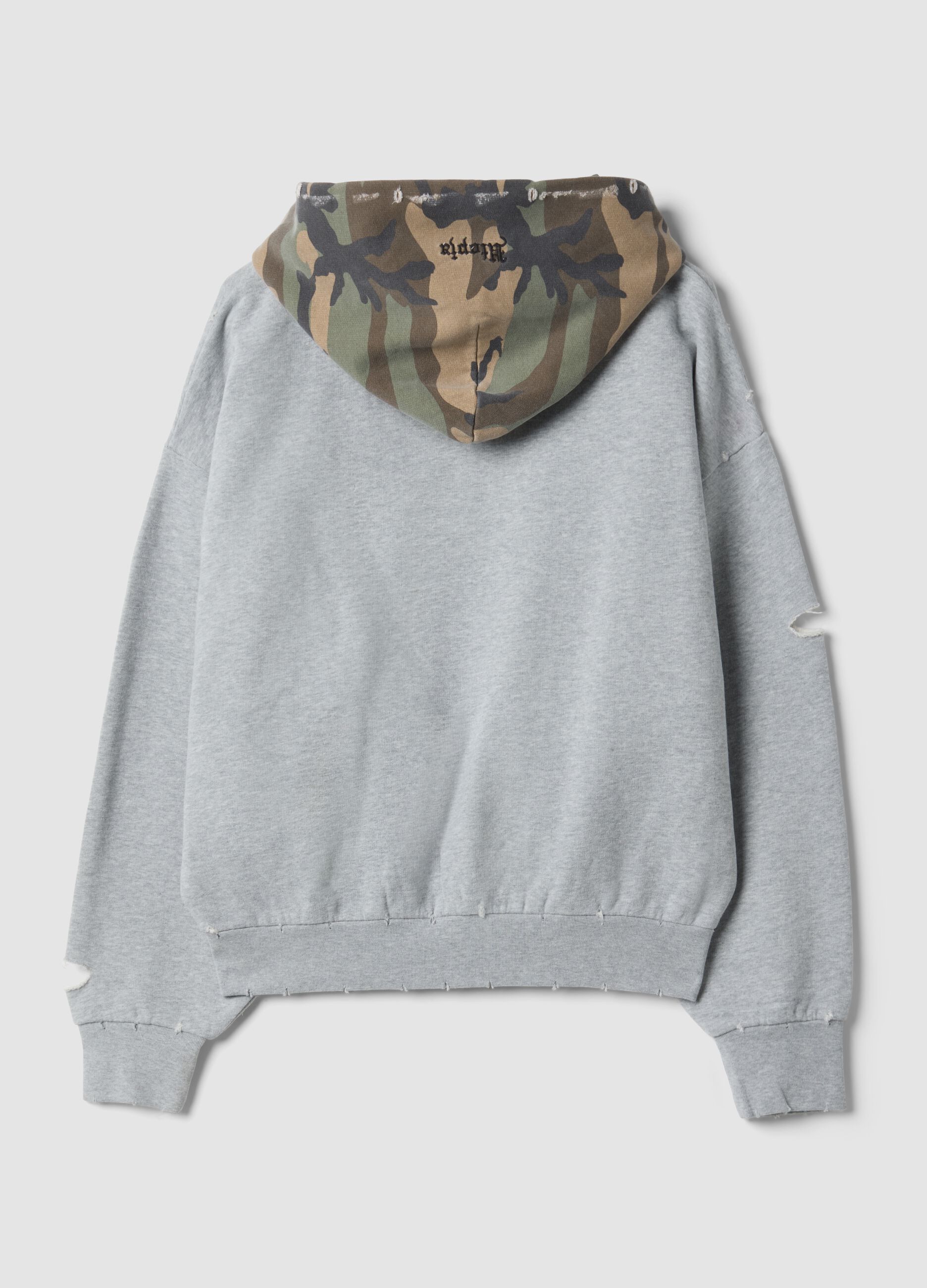 Full-zip Hoodie Sunfaded Grey & Camo