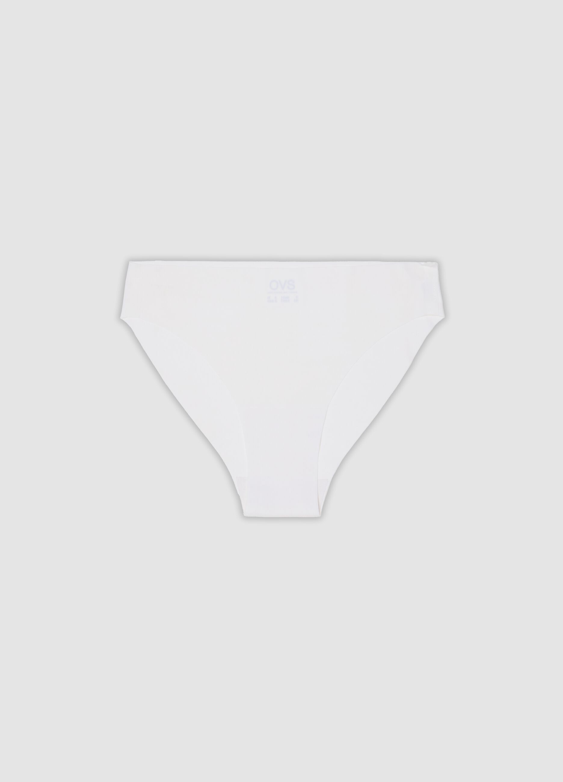 White stretch blend pants, regular fit