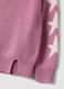Rosa Pullover aus Baumwollmix mit Jacquard-Sternen f&uuml;r M&auml;dchen_2