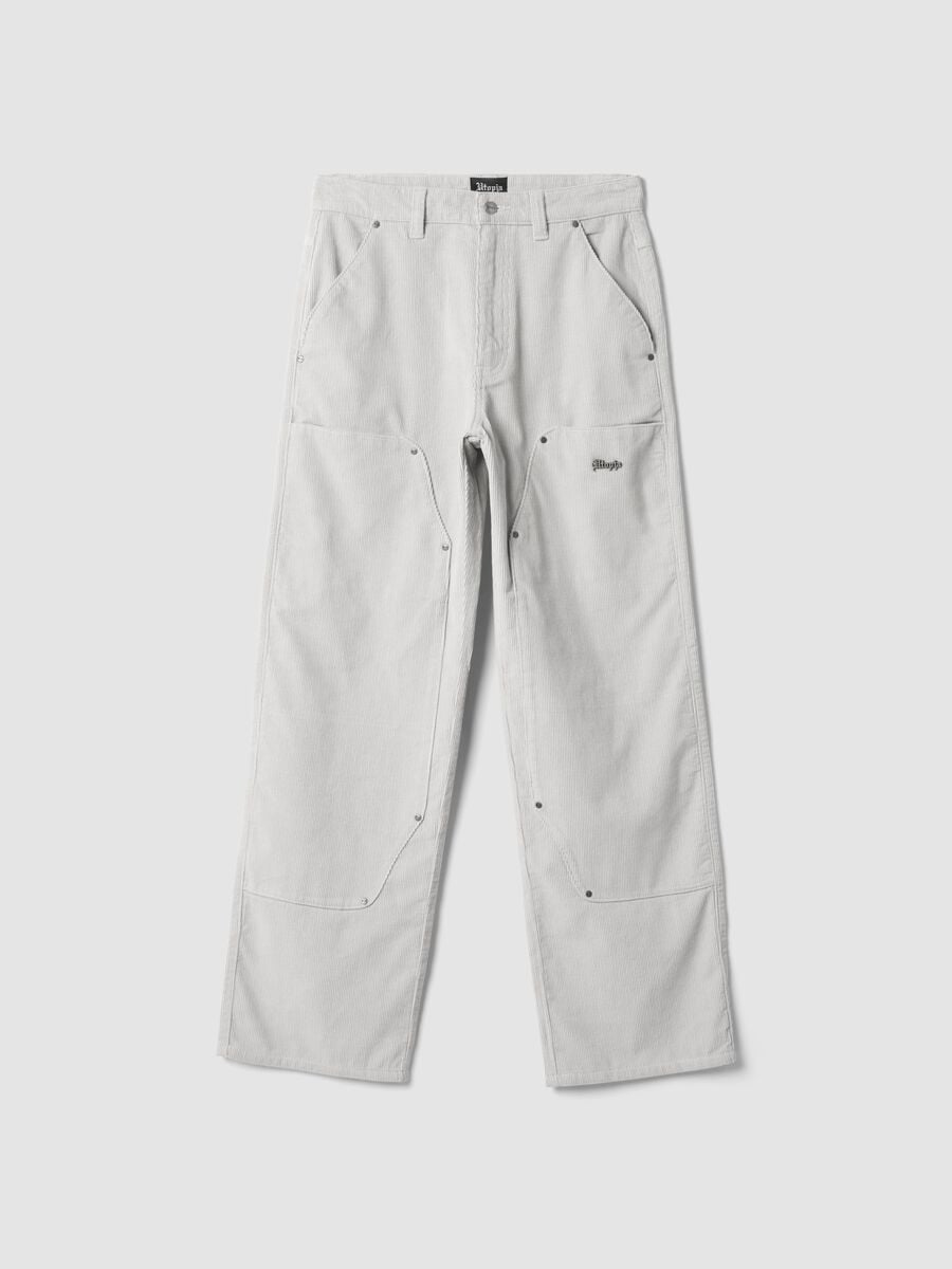 Corduroy Carpenter Trousers Light Beige_1