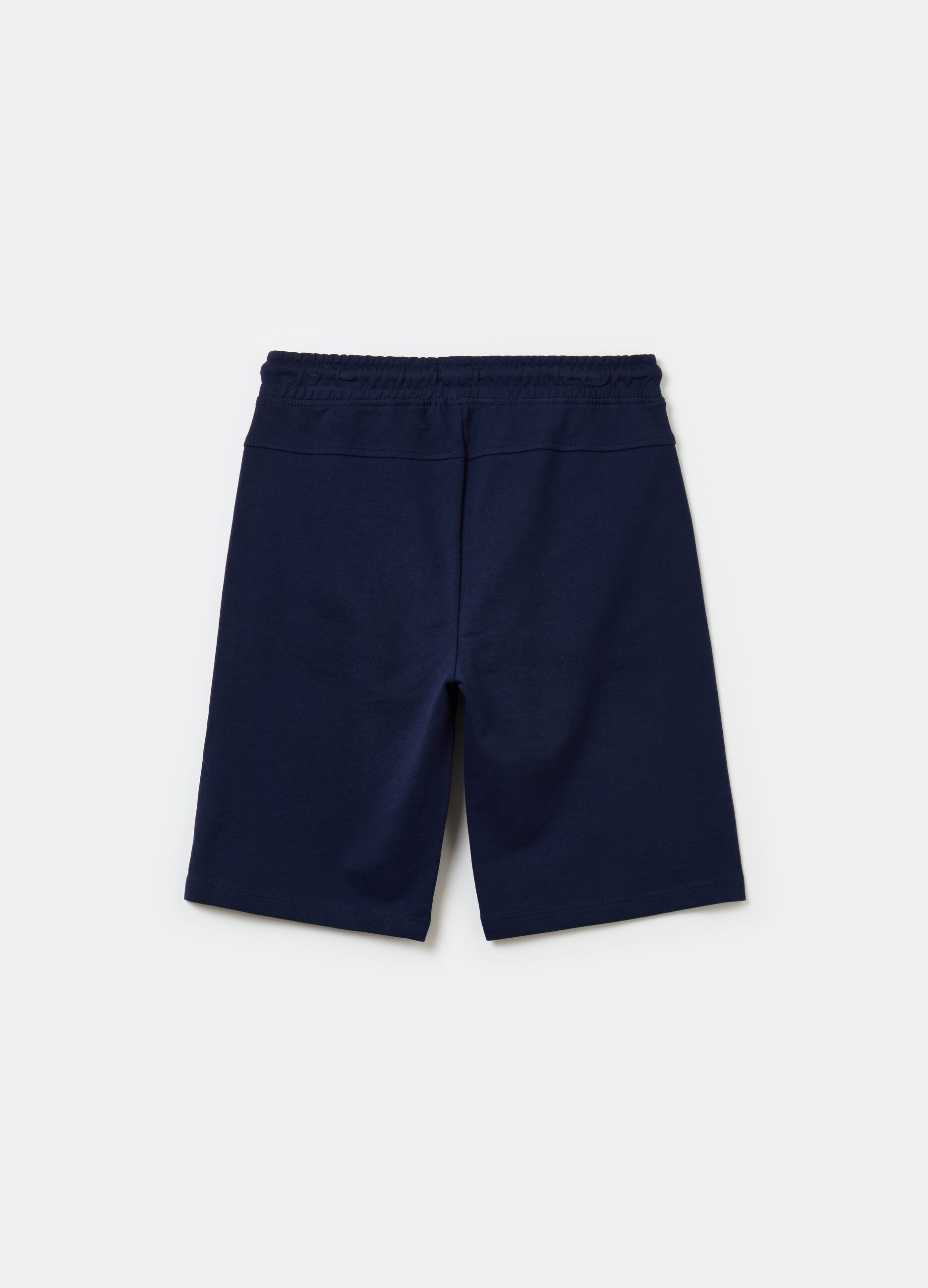 Bermuda shorts in fleece with college print