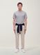 Grey pure cotton crew-neck T-shirt, relaxed fit_0
