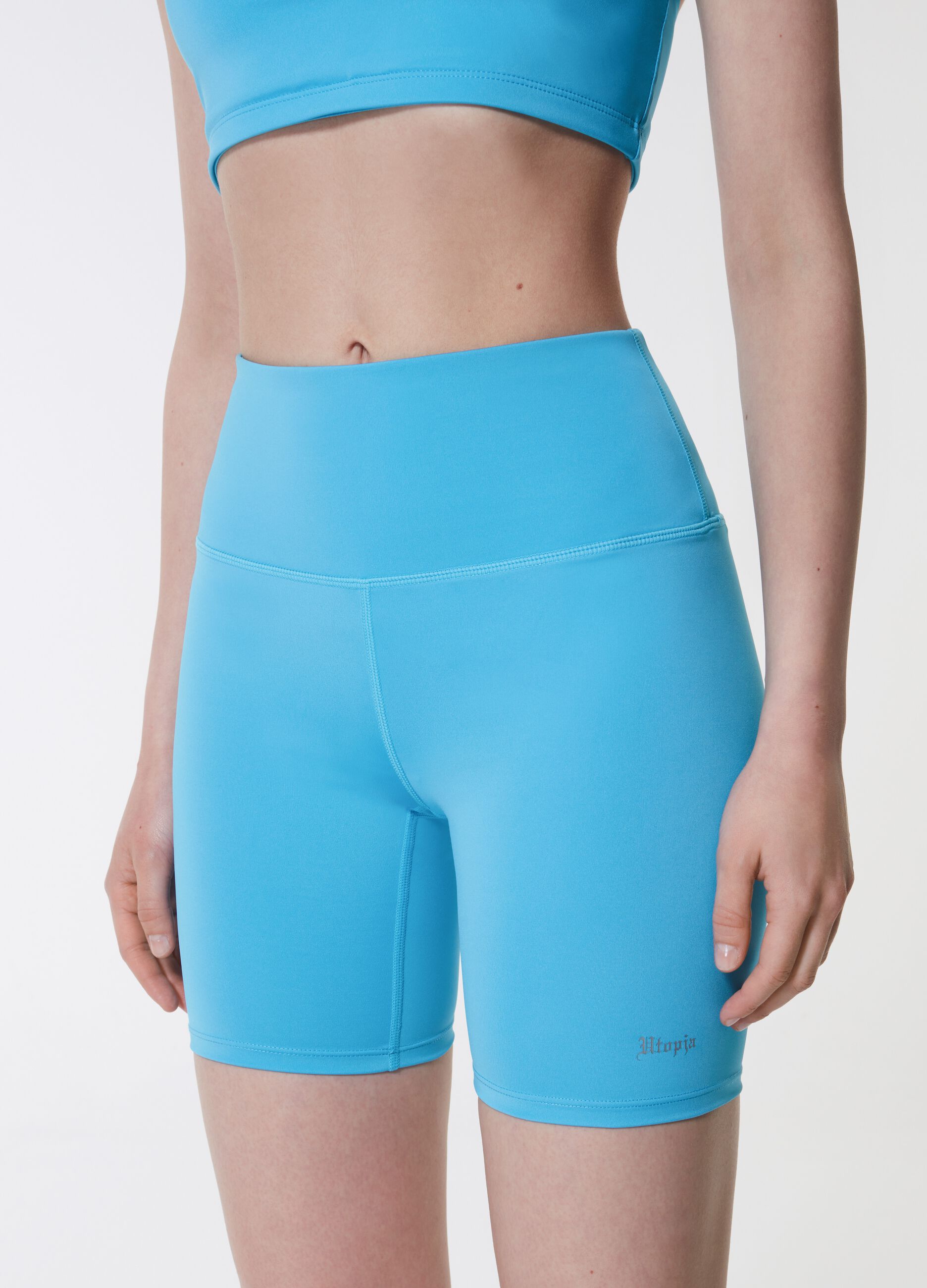 Sports Biker Shorts Turquoise_1