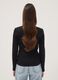 Black long-sleeve pure cotton T-shirt_3