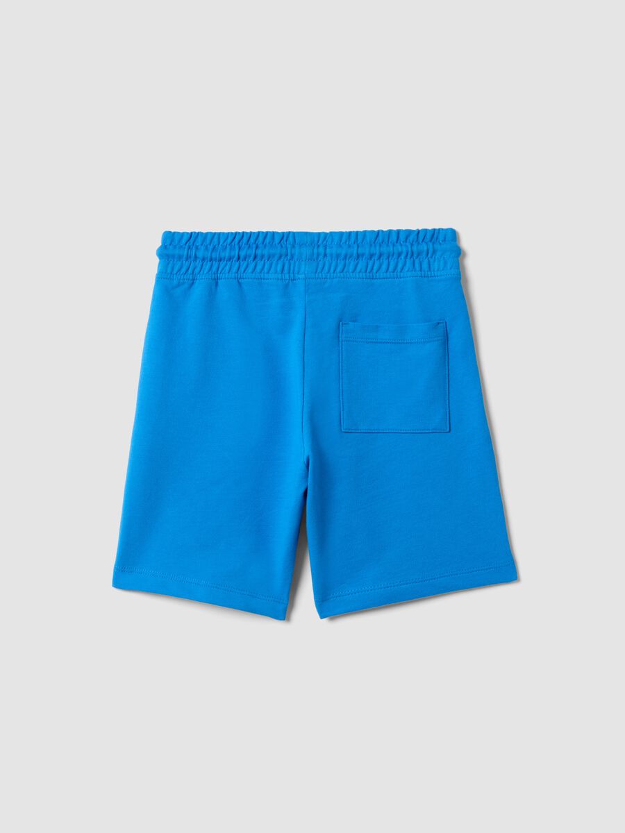Boys&rsquo; blue pure cotton shorts, regular fit_1