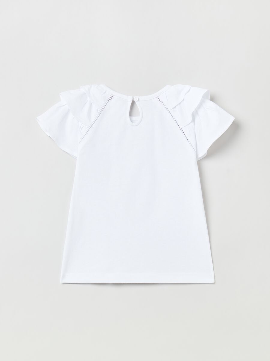 Camiseta de algodón con aplicaciones caladas_1