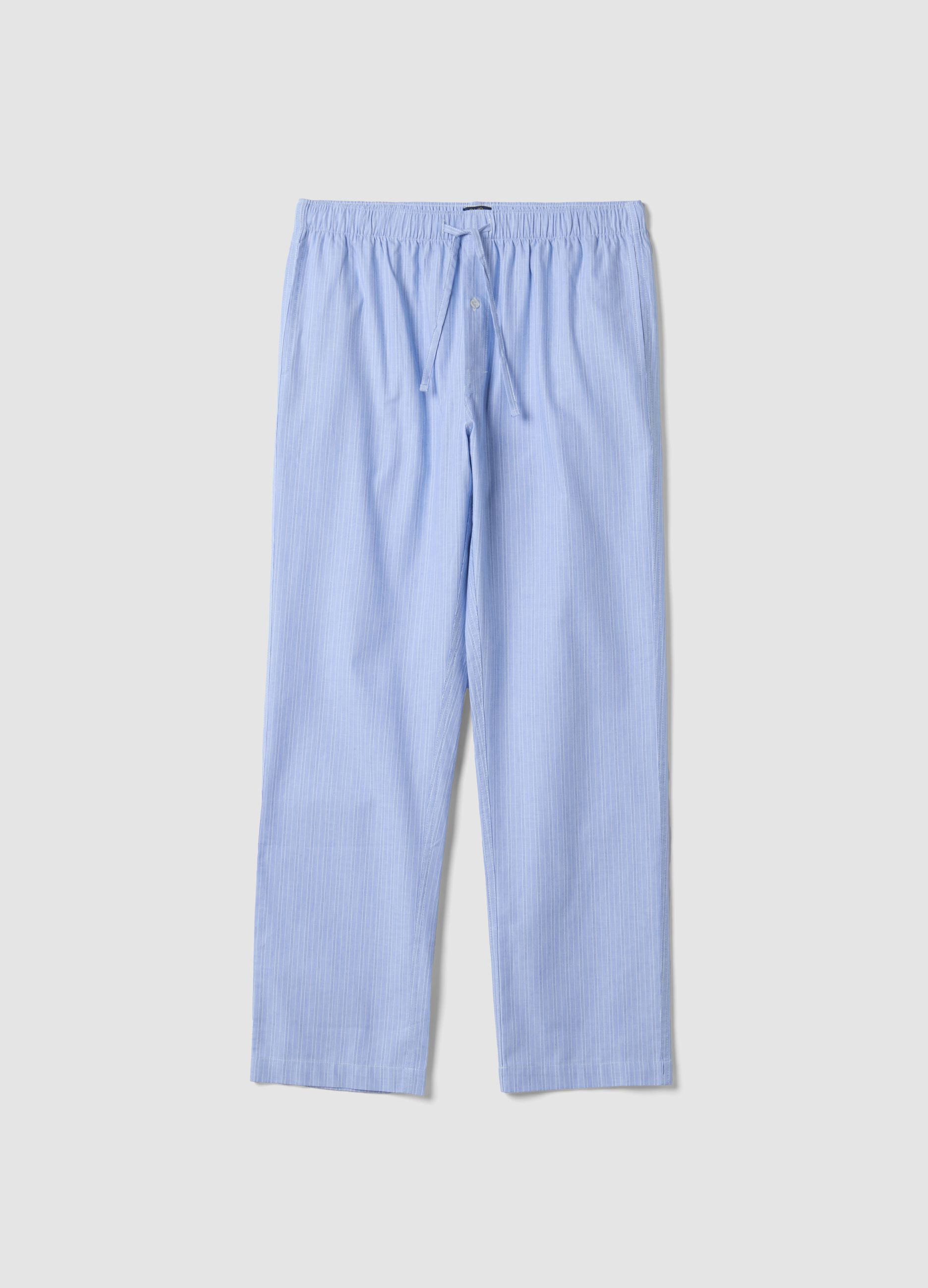 Light blue pure organic cotton pyjama trousers