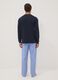 Brauner gestreifter Pyjama aus reiner Bio-Baumwolle, Regular Fit_2