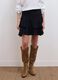 Black viscose-blend tiered skirt_1