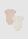 Multicolour pure cotton newborn bodysuit twin pack_0