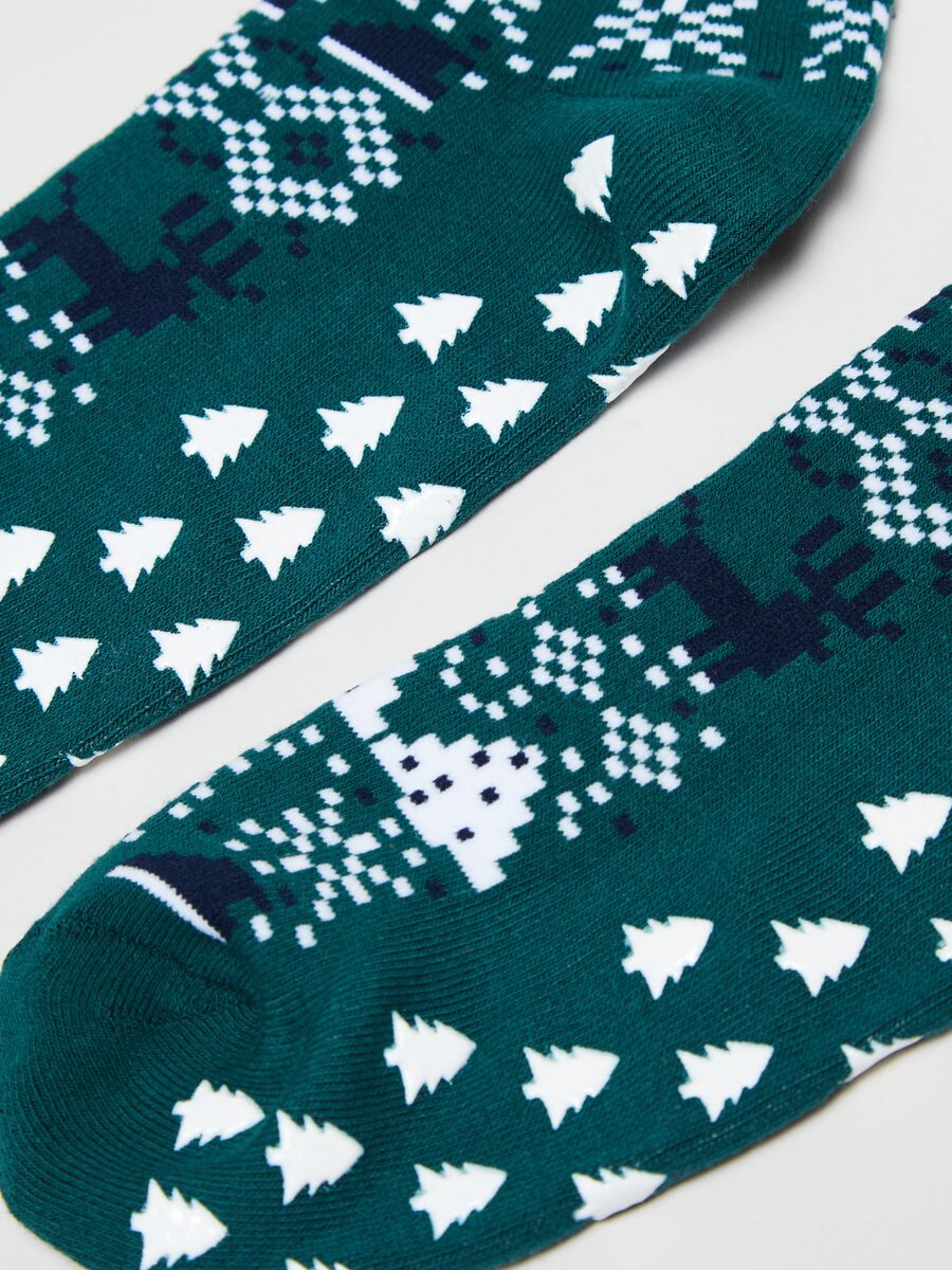 Slipper socks with Christmas pattern_1