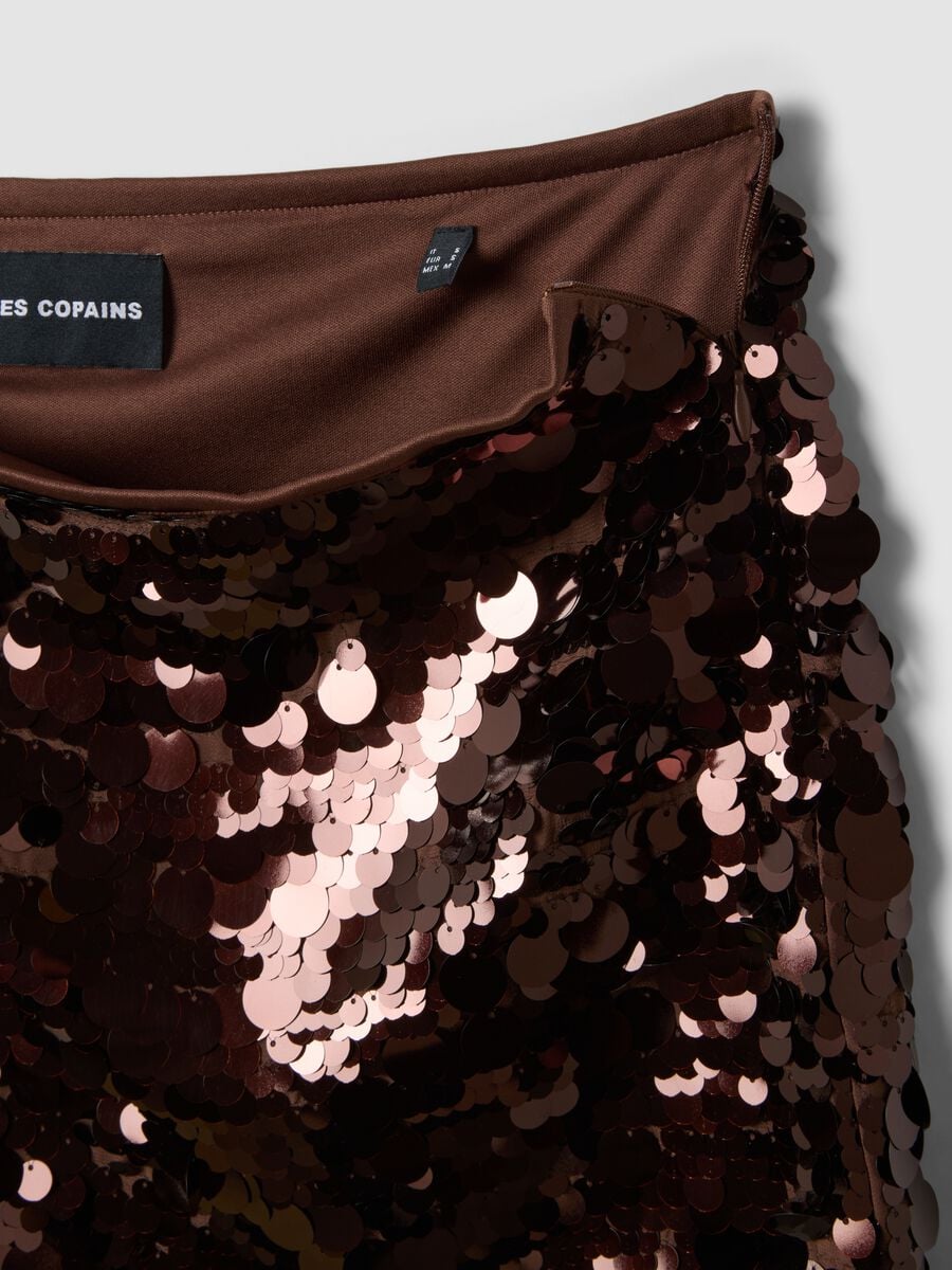 Brown sequin skirt with elasticated waistband_2
